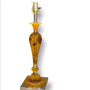 Anthony California Table Lamp MCM Acrylic Honey Lucite Amber Golden Yellow